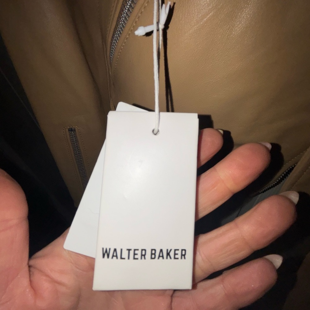 Walter Baker Tan Leather Jacket - Picture 6 of 9